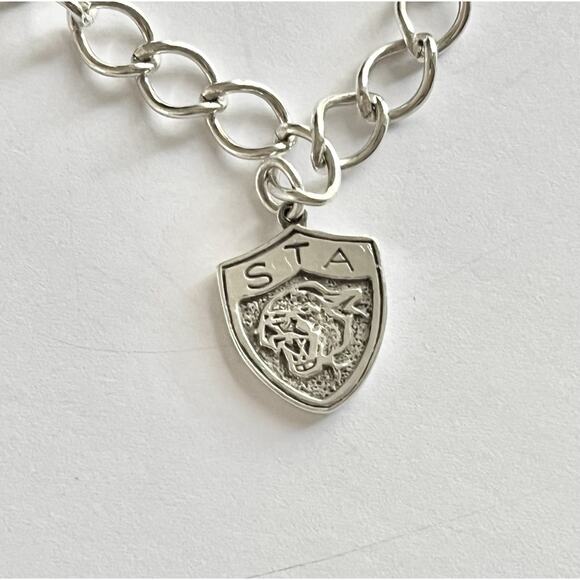 1960s 925 Sterling St. Thomas Aquinas Catholic School Dallas TX 4-Charm Bracelet - Picture 6 of 12